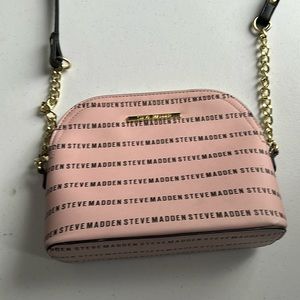 Steve Madden crossbody pink and black small purse